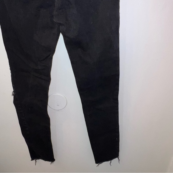 Anine Bing Distressed Brodie Jeans in Faded Black - Picture 7 of 8